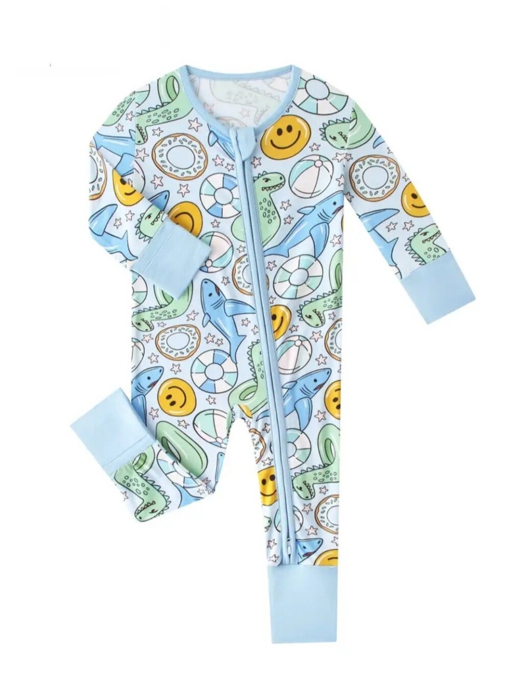 Posh TOT Pool Floats Bamboo Baby Convertible Zippy Romper